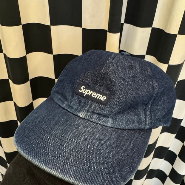 슈프림 코듀라 스몰 박스로고 데님 캡 처분 