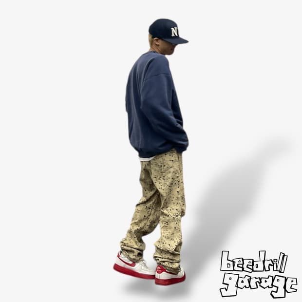 291295=HOMME 페인팅 패턴 팬츠