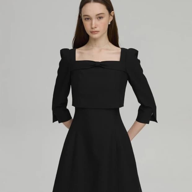 플로움 햅번 블랙 드레스 S (고급하객룩)