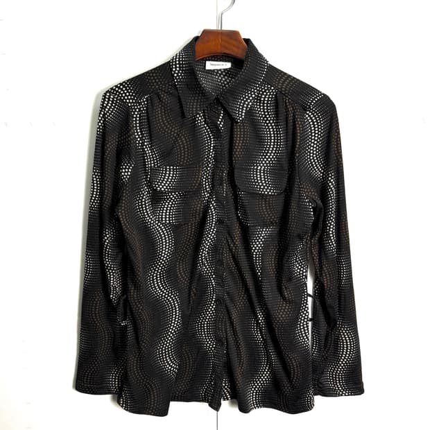  yessica 폴카 웨이브 블라우스