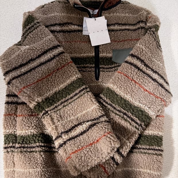 ranra 란라 스트라이프 플리스 XL