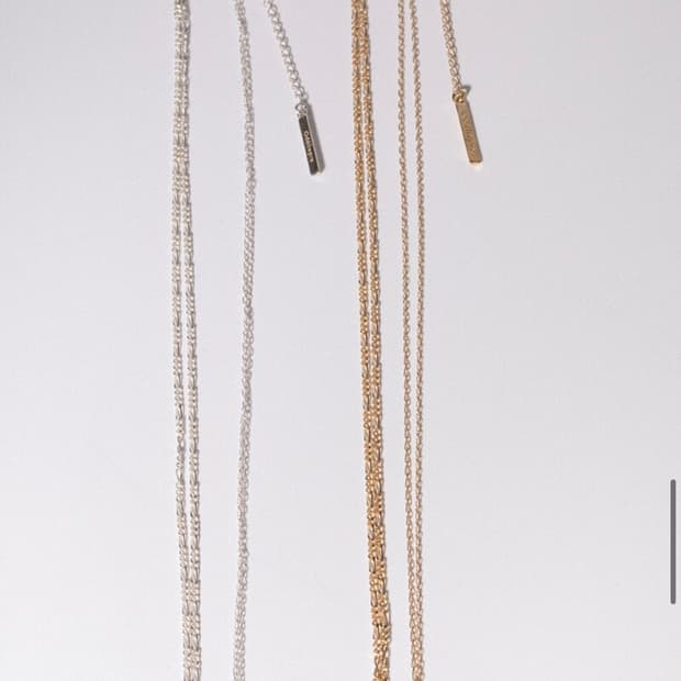 오델리프레 트위드 목걸이 골드색상 925실버 소재