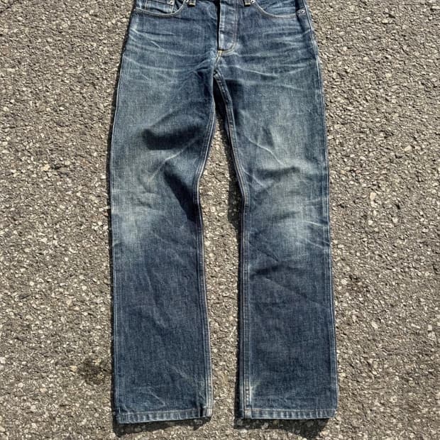 helmut lang 1999 raw denim pants