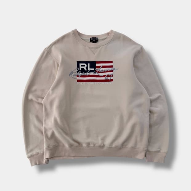 폴로 진스 00‘s 루즈핏 성조기 로고 스웻 맨투맨