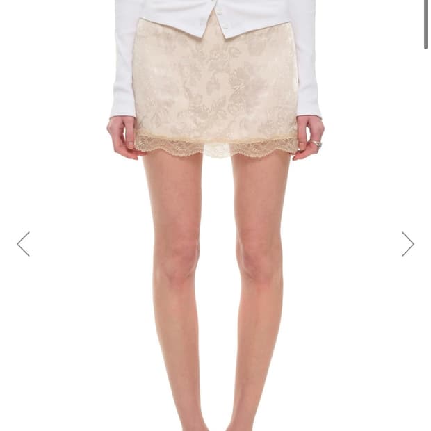 [택달린 새상품] 투머치택스 TMT 레이스 미니 슬립 스커트 M