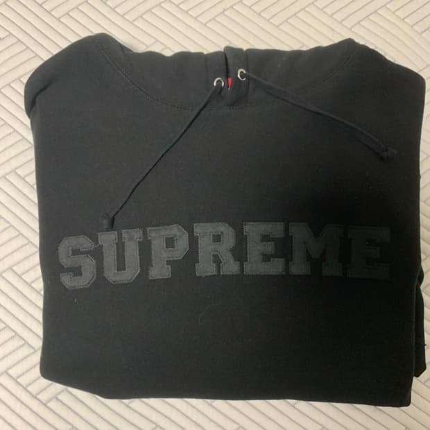 슈프림 컬리지에이트 후드 스웨트셔츠 블랙 - 24SS XL