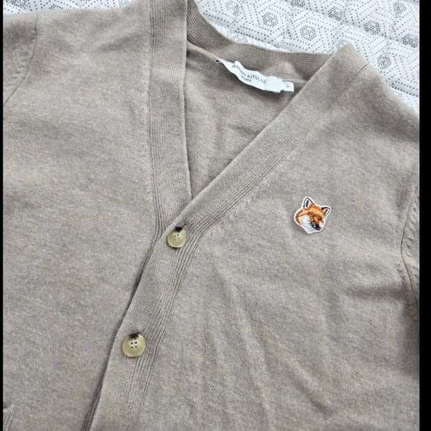 정품 메종키츠네 폭스 패치 가디건 ~55