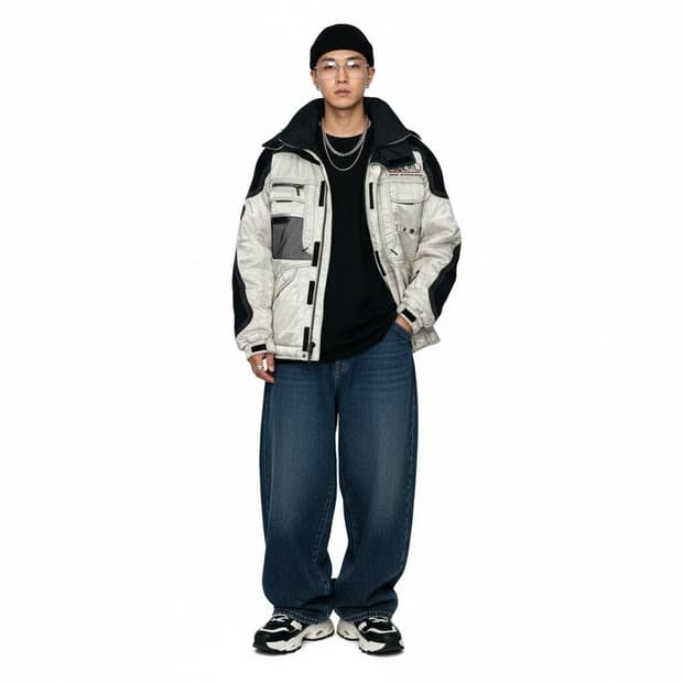 [M/95~105] 데상트 올드스쿨 스키 자켓 Zoom 남성 빈티지