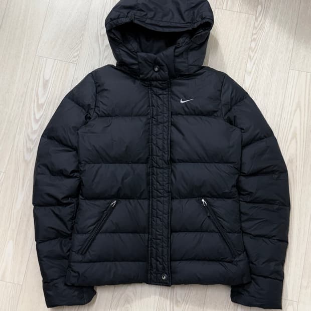 여성 S / 나이키 블랙 스우시 패딩 점퍼