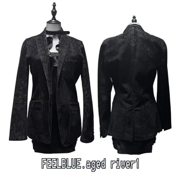 필파랑 고딕고스 블랙 원피스,자켓