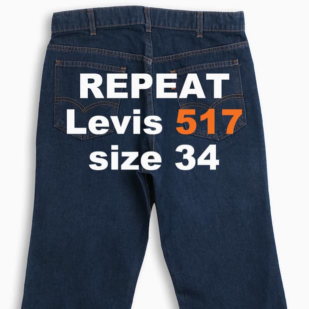 리바이스 517 오렌지탭 80s USA 34 인치 OR51736186