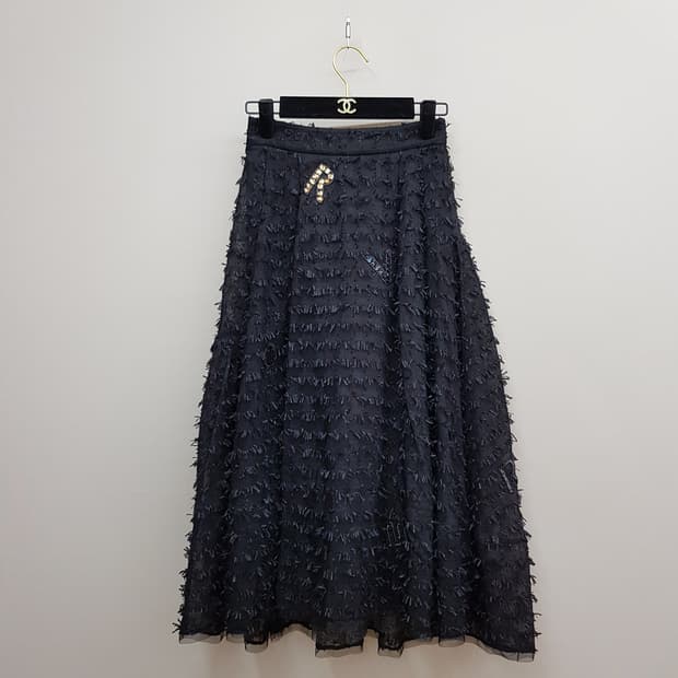 한섬 마인 2021 텍스처 볼륨 플레어 스커트 61-90사이즈