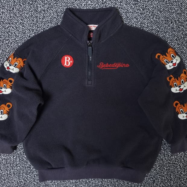 [무료배송][120]베베드피노 티그레플리스 후리스 반집업 맨투맨