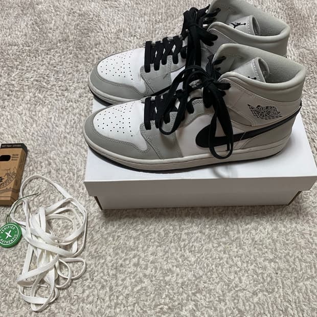 [W275] 나이키 에어조던1 미드 그레이포그