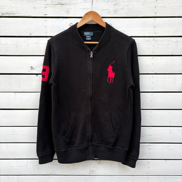 Polo 폴로 빅포니 니트 집업
