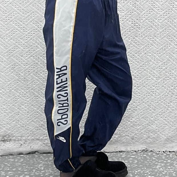 나이키 클럽 올드스쿨 스트릿 힙합 바람막이 트랙팬츠 M C09967