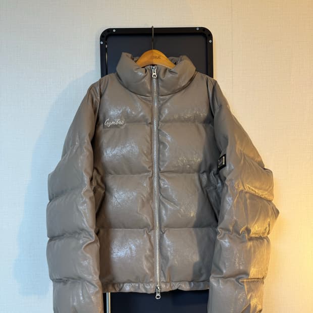 [L]짐브로 레더 베이지 패딩