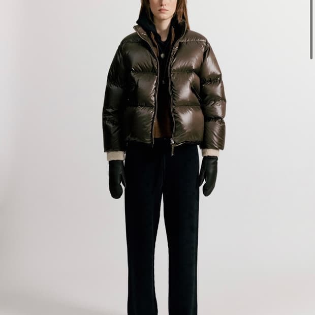 낫띵리튼 Hoore puffer jacket (Vintage brown)