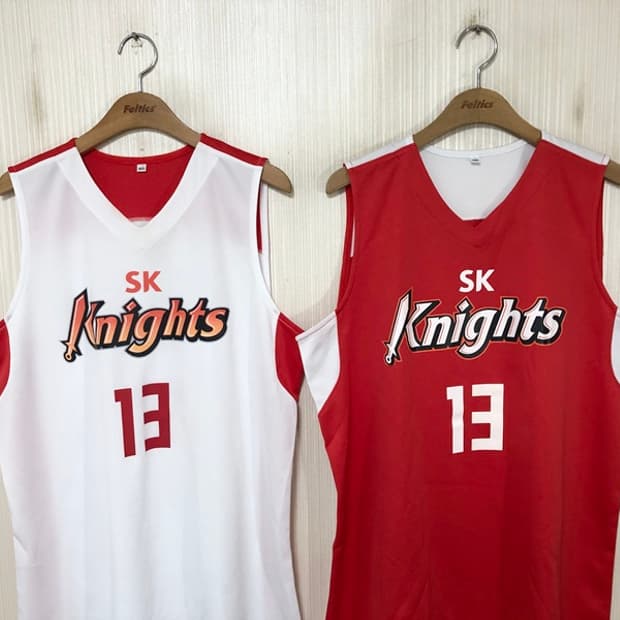 KBL 서울 SK나이츠 연습용유니폼/져지 105 #13(2벌일괄)