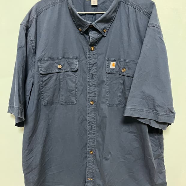 칼하트  네이비 반팔 셔츠 2XL