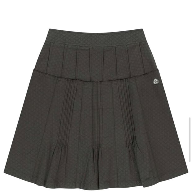 코이세이오 플라워 핀턱 스커트 차콜 0사이즈