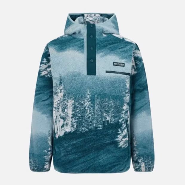 컬럼비아 헬베시아 후드 플리스 패턴 풀오버