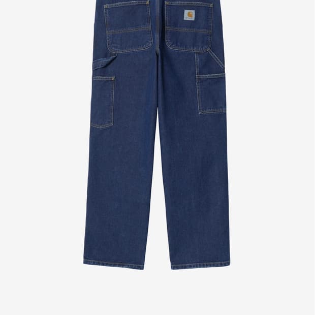 (32*32) 칼하트WIP 더블 니 팬츠 스미스 (블루 스톤 워시드)