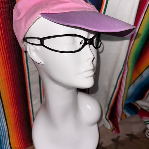 Black two oval frame curved Glasses