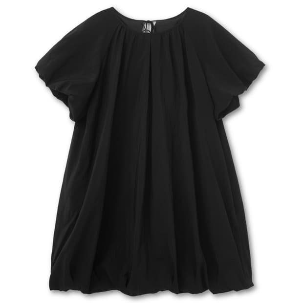 VOLUME MINI DRESS (EBONY BLACK)