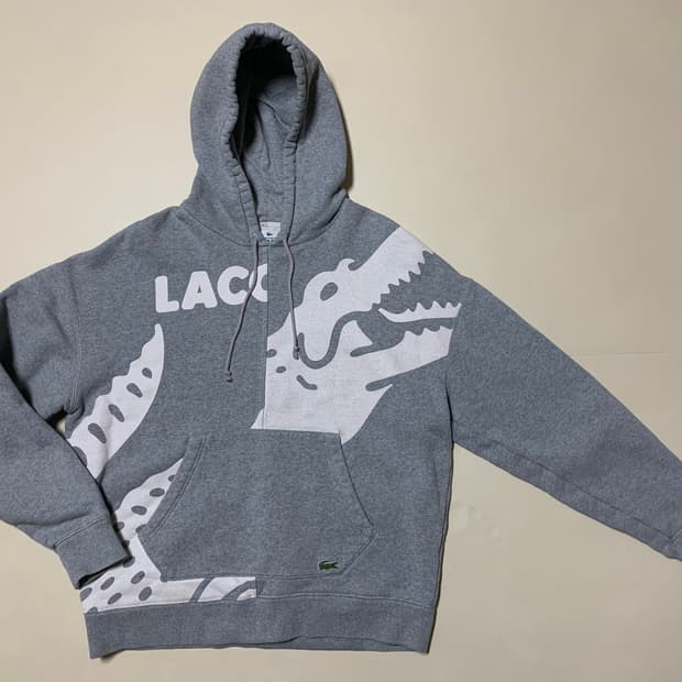 LACOSTE L!VE Made in France 악어프린트 스웨트 파카