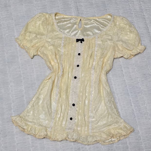 핀터달천깔 레이스 블라우스