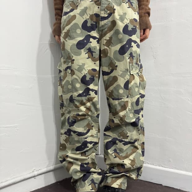 펭귄 카모 카고 팬츠 camo cargo pants
