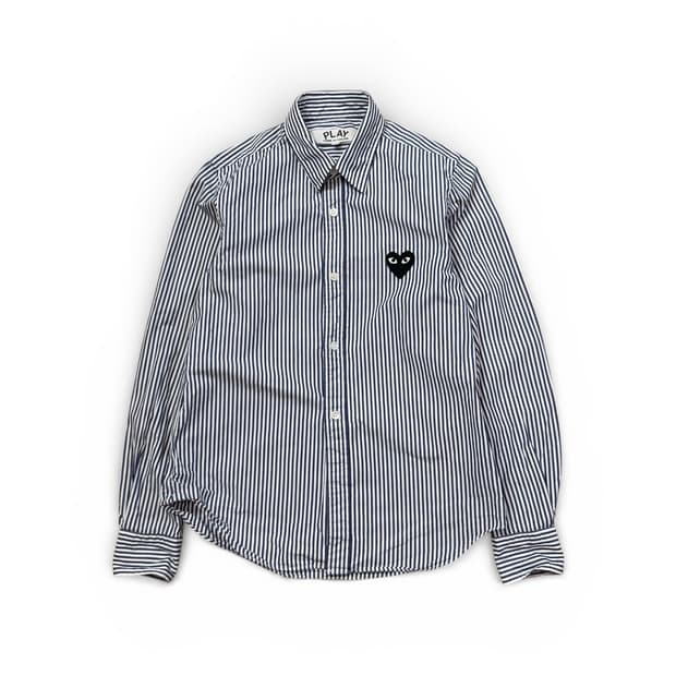 꼼데 가르송 스트라이프 셔츠