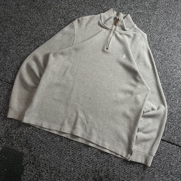 폴로 랄프로렌 포니로고 코튼 반집업 니트 4021