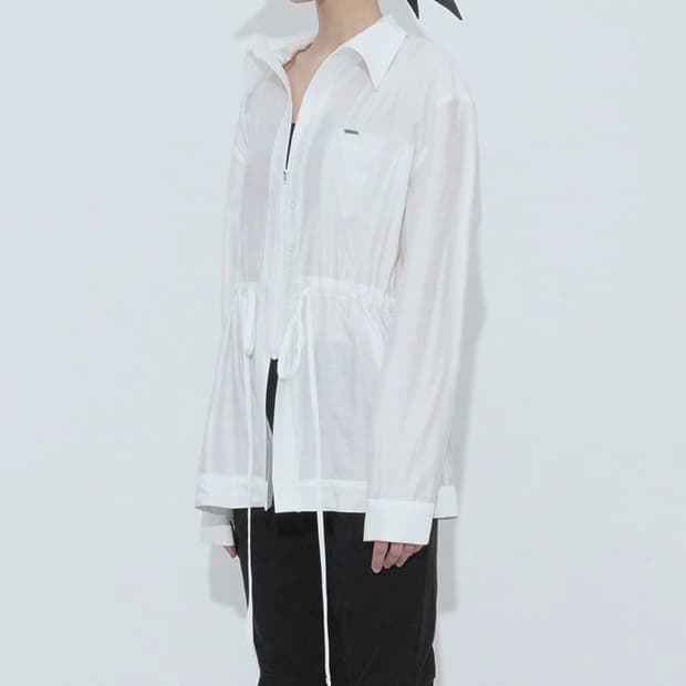 보헤미안서울 셔츠 집업 화이트