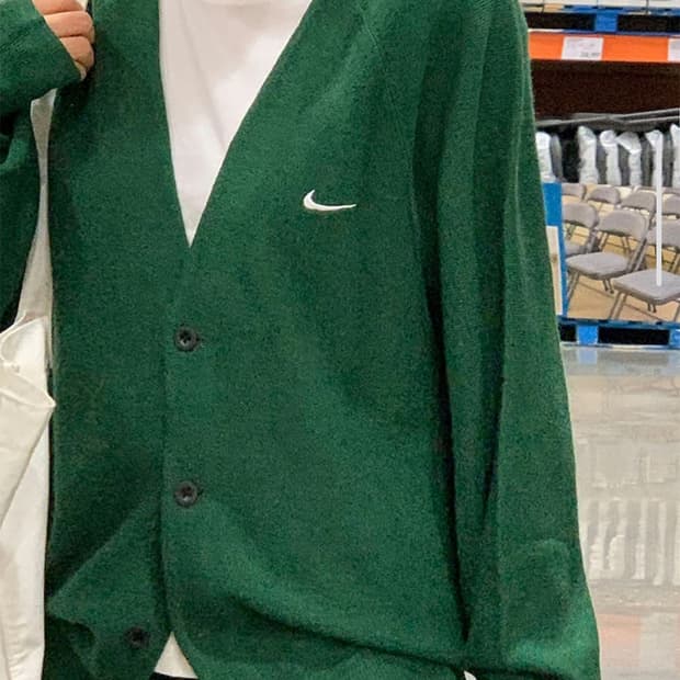  나이키 가디건(녹색)