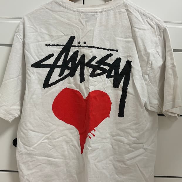 스투시 하트반팔티