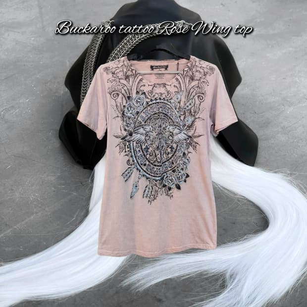 Buckaroo tattoo Rose Wing top