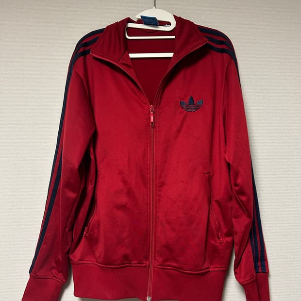 아디다스 트랙탑 져지 버건디 네이비