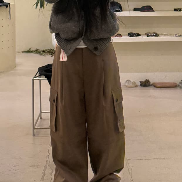 Drae 스냅 카고 컨버터블 브라운 팬츠 U667