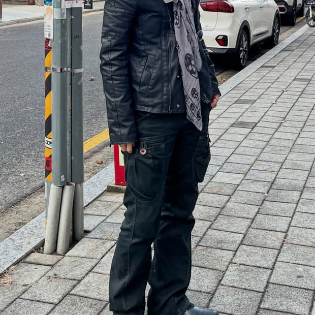 에드윈 입체카고 플레어팬츠