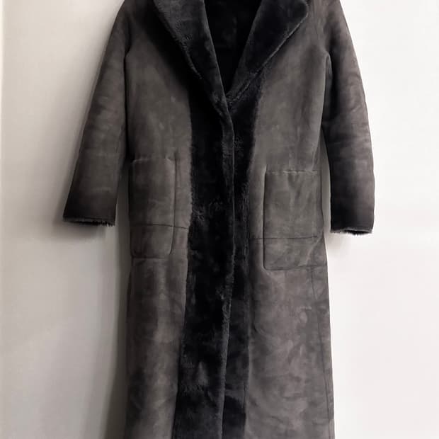 아떼 바네사브루노 스웨이드 양털 무스탕