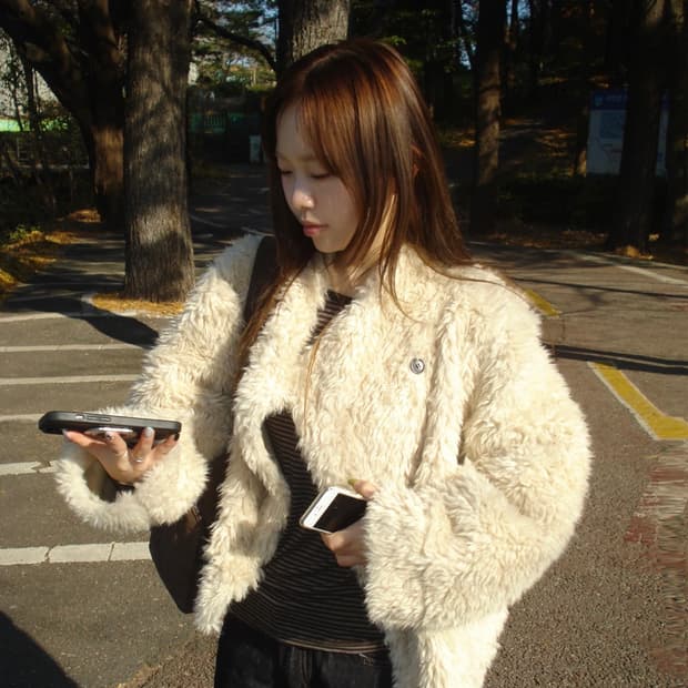 아워캐비넷 sheep fur jacket 쉽 퍼자켓