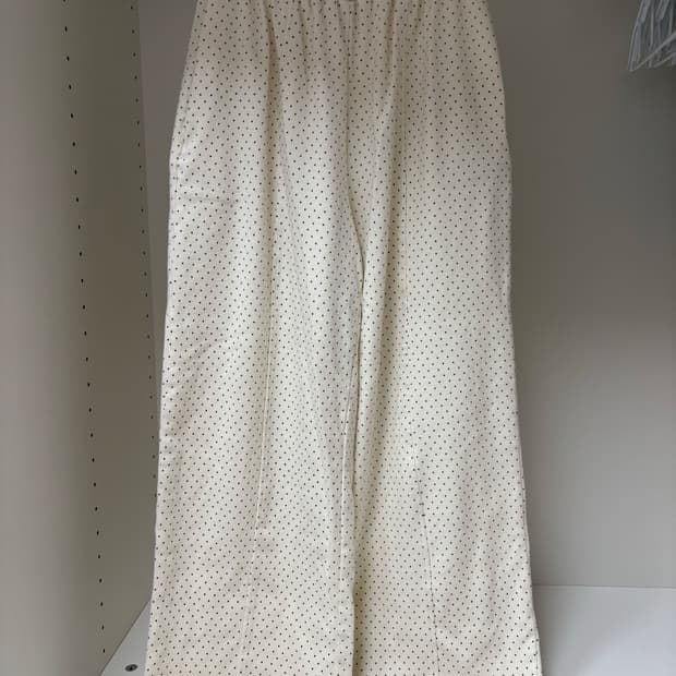 PESTO 페스토 SPRING SWEAT PANTS 아이보리 도트 팬츠