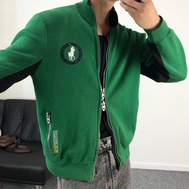 폴로 대장템 RL 정품 빅포니 치프키프 투웨이집업 딥그린