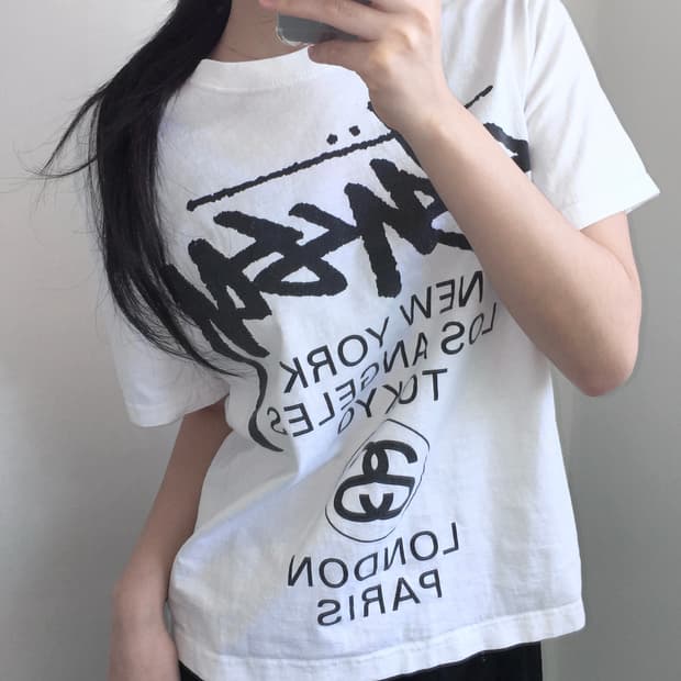 Stussy 스투시 월드투어 화이트 티셔츠 