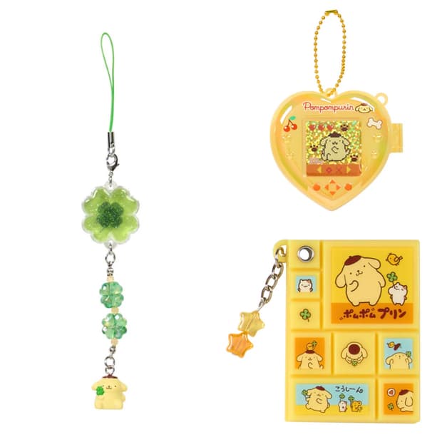 산리오 시크릿 게임기키링, 클로버스트랩, 미니거울 폼폼푸린세트 일괄