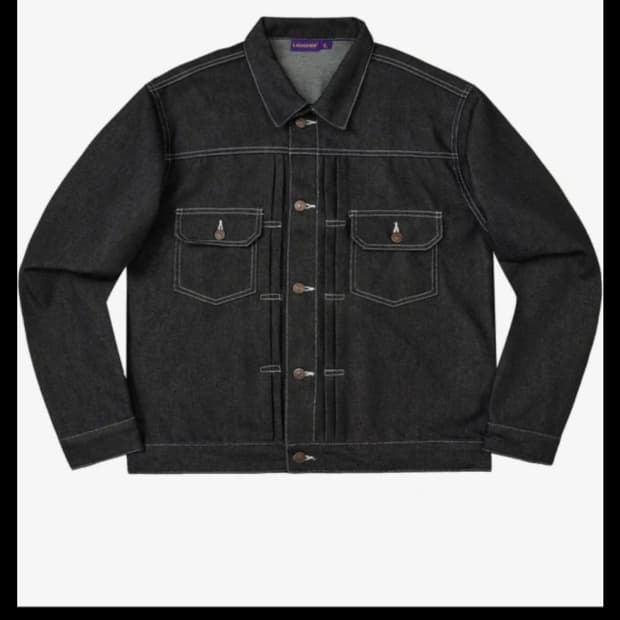 라퍼 논페이드 데님 자켓 