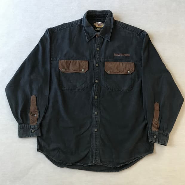 할리데이비슨 스웨이드 셔츠