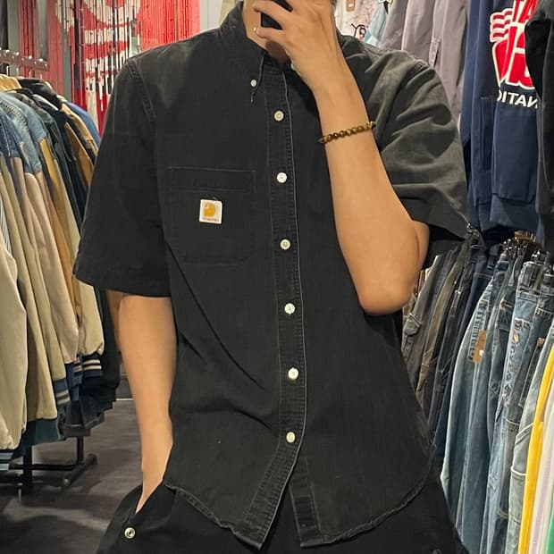 [IM] carhartt 칼하트 흑청 반팔셔츠